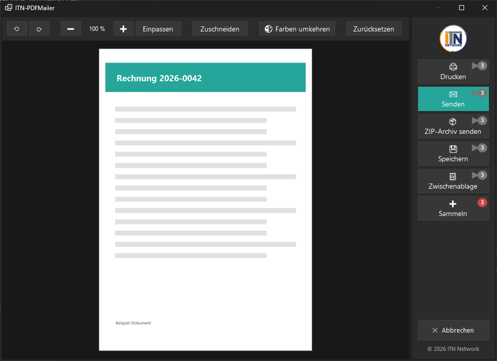 Sammelmappe mit mehreren Screenshots